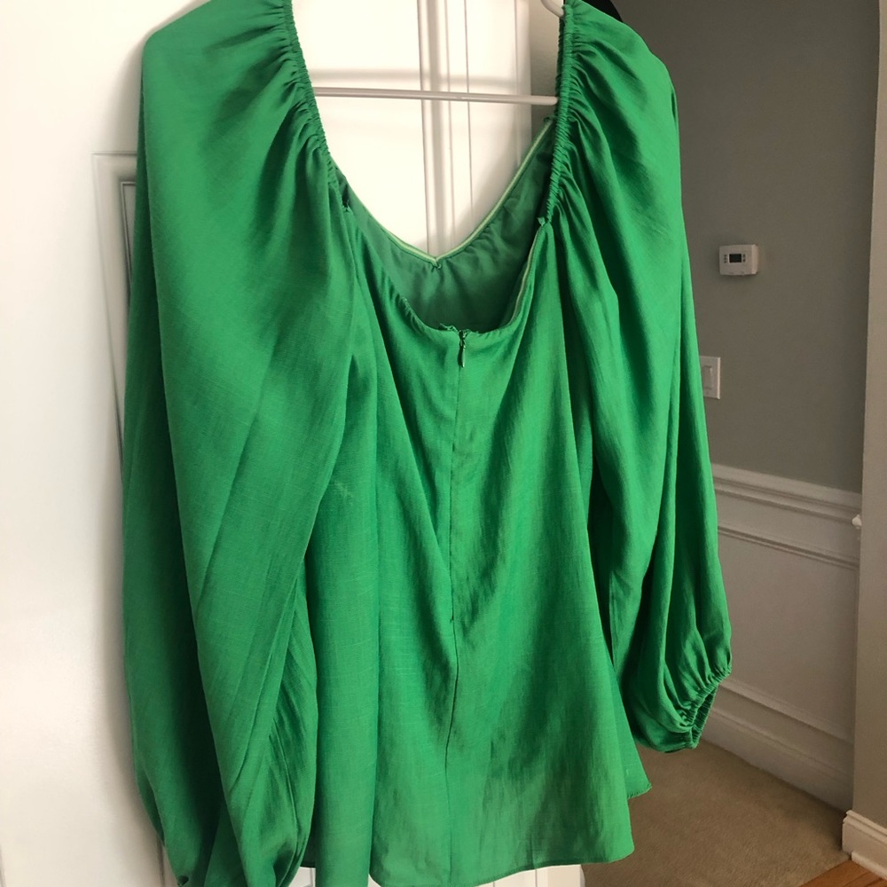 Tuckernuck Pomander Place Green Long Sleeve Blouse. Size XL - Picture 6 of 14